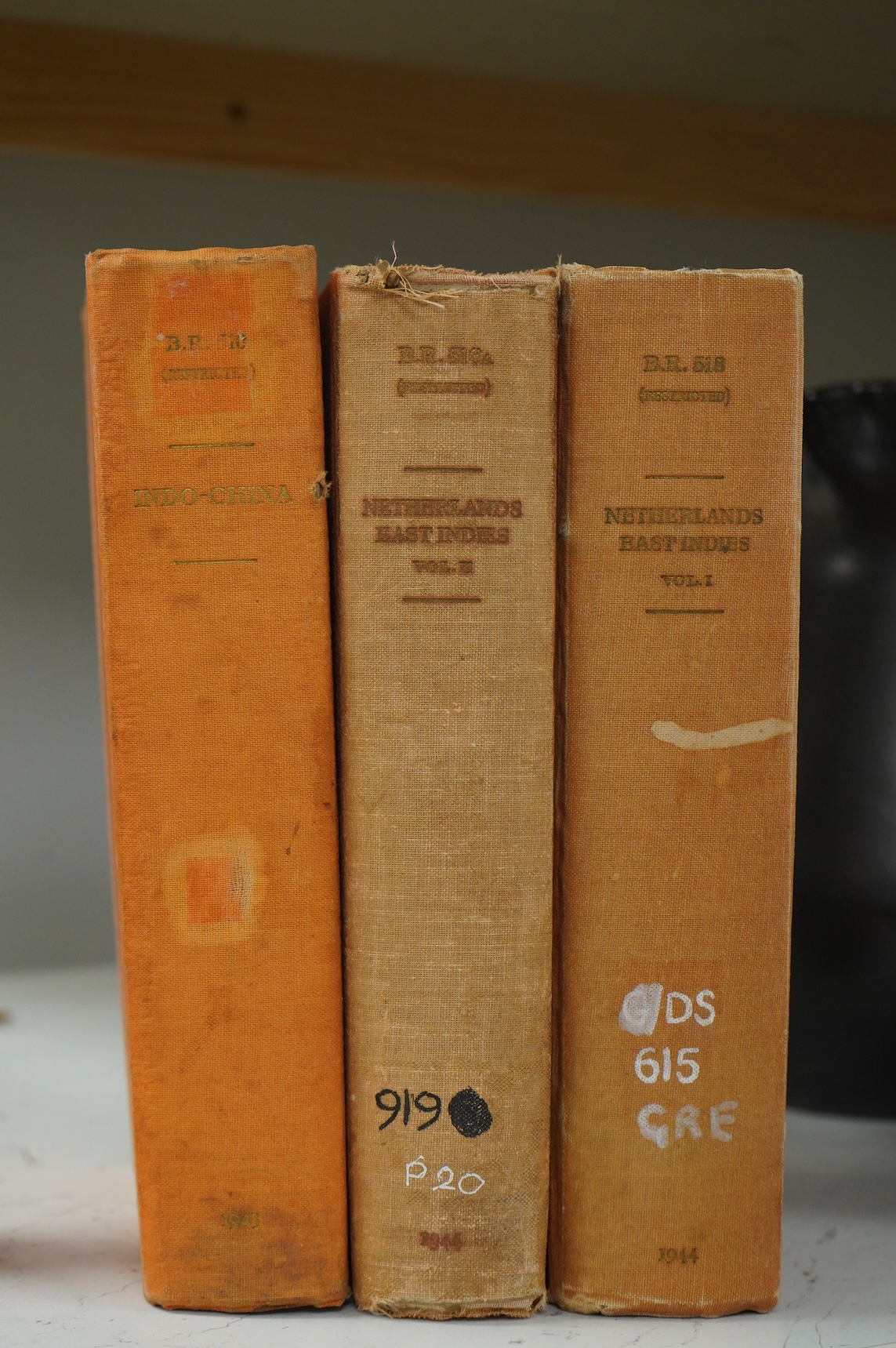 Naval Intelligence Division, Geographical Handbook Series - Netherlands East Indies. (3 pocket maps), 2 vols., 1944; Indo-China (1 pocket map). 1943 (3)